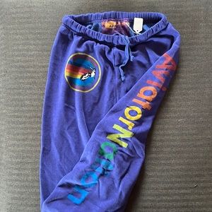 New with tags Aviator Nation sweatpants in purple.  Size medium.